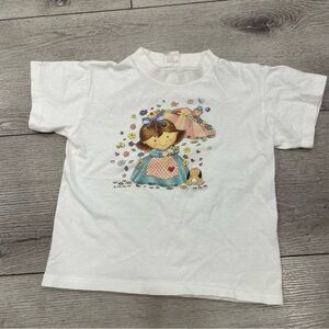 Kids White Graphic T-Shirt